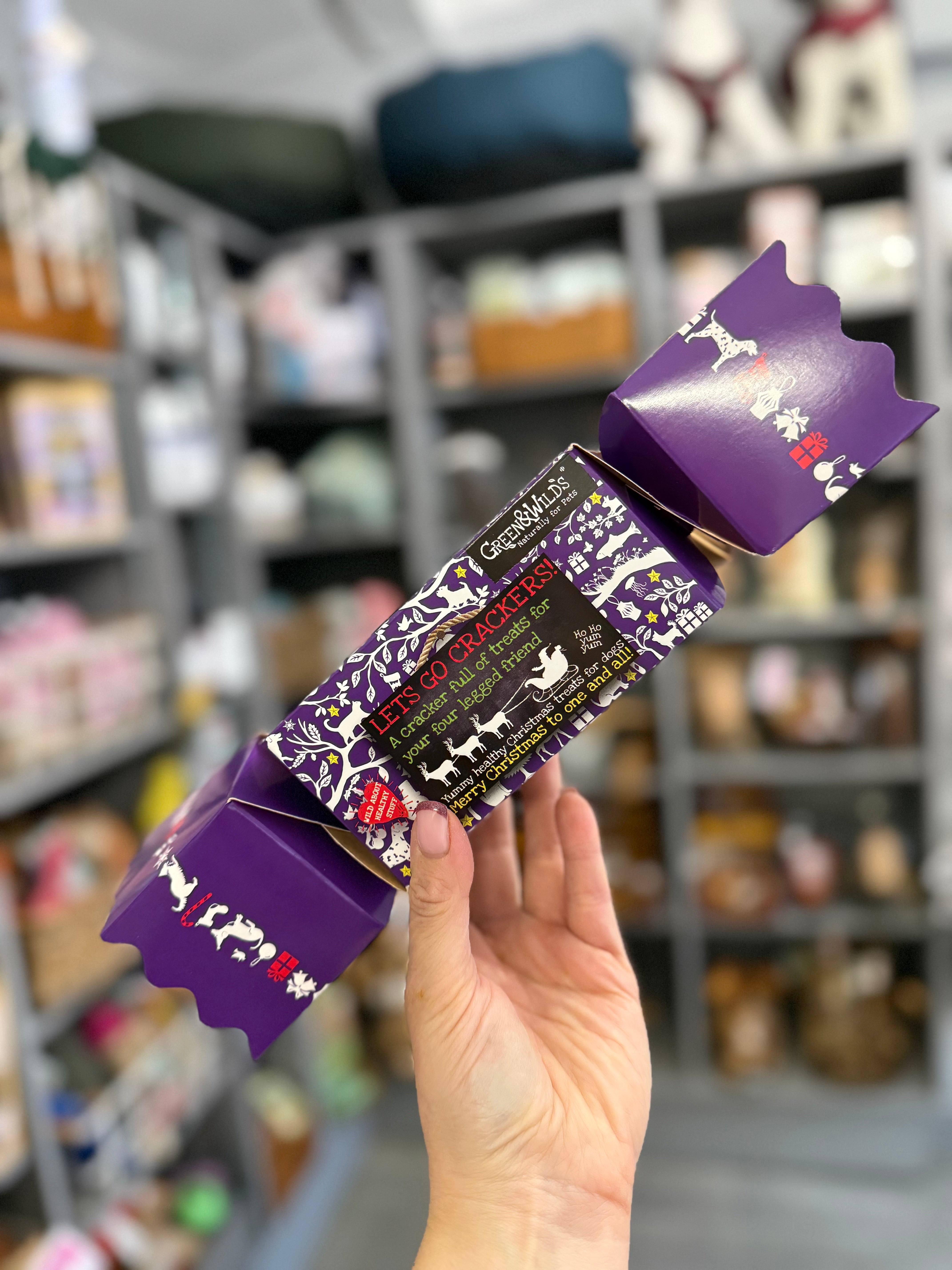 Green & Wilds Natural Treat Christmas cracker for dogs