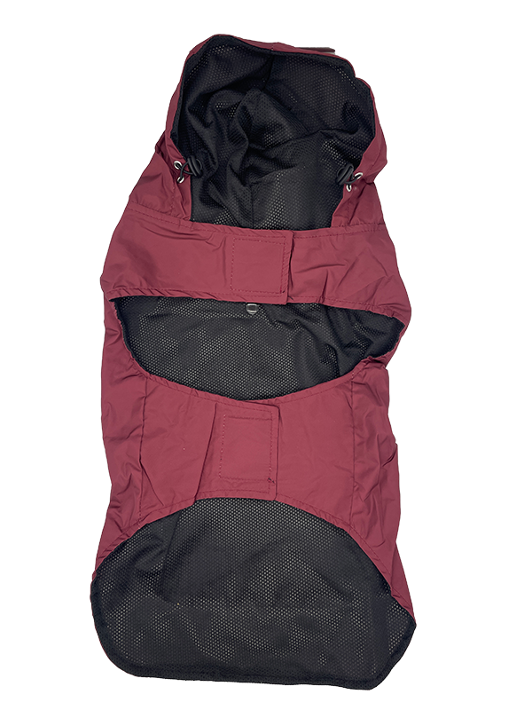Burties Boutique Dog Rain Coat Burgundy