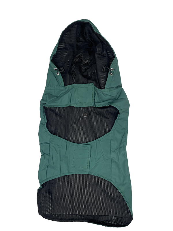 Burties Boutique Dog Rain Coat, Forest Green