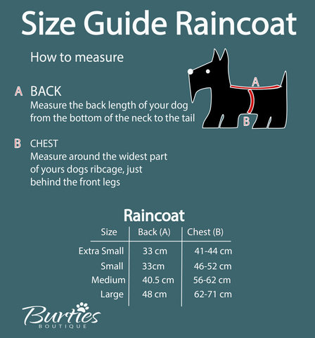 Burties Boutique Dog Rain Coat, Forest Green