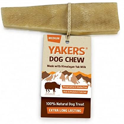 Yakers Natural Dog Treats Dry Himalayan Yak Milk Chew Bar, Medium