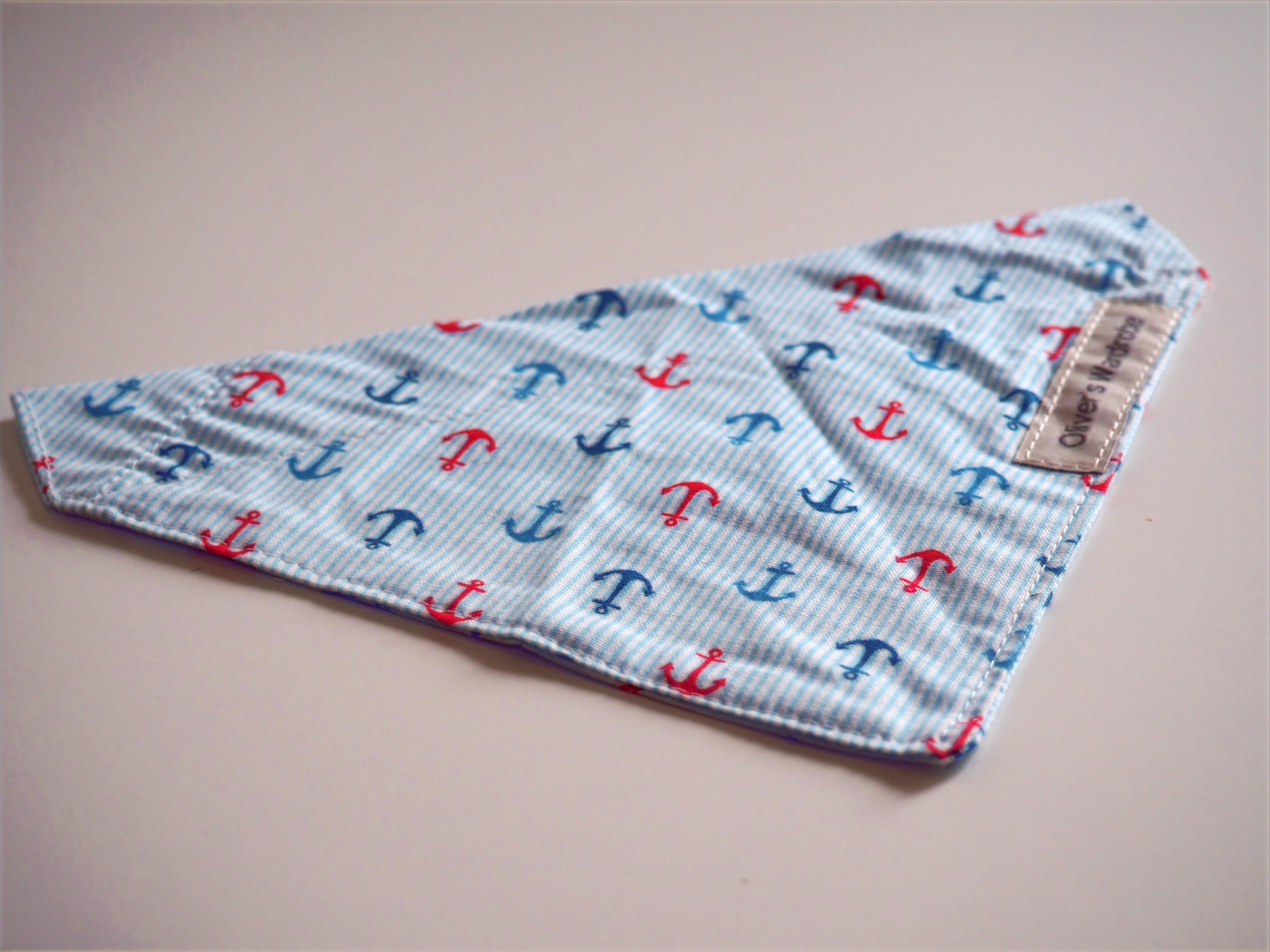Oliver's Wardrobe Red & Blue Anchor Bandana