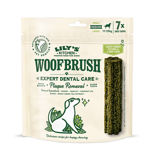 Lily's Kitchen Woofbrush Medium Natural Dental Dog Chew x7 196g
