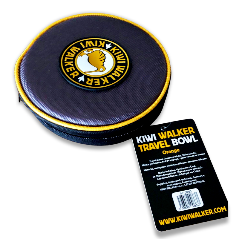 Kiwi Walker Double Travel Food/Water Bowl In Case for Dogs
