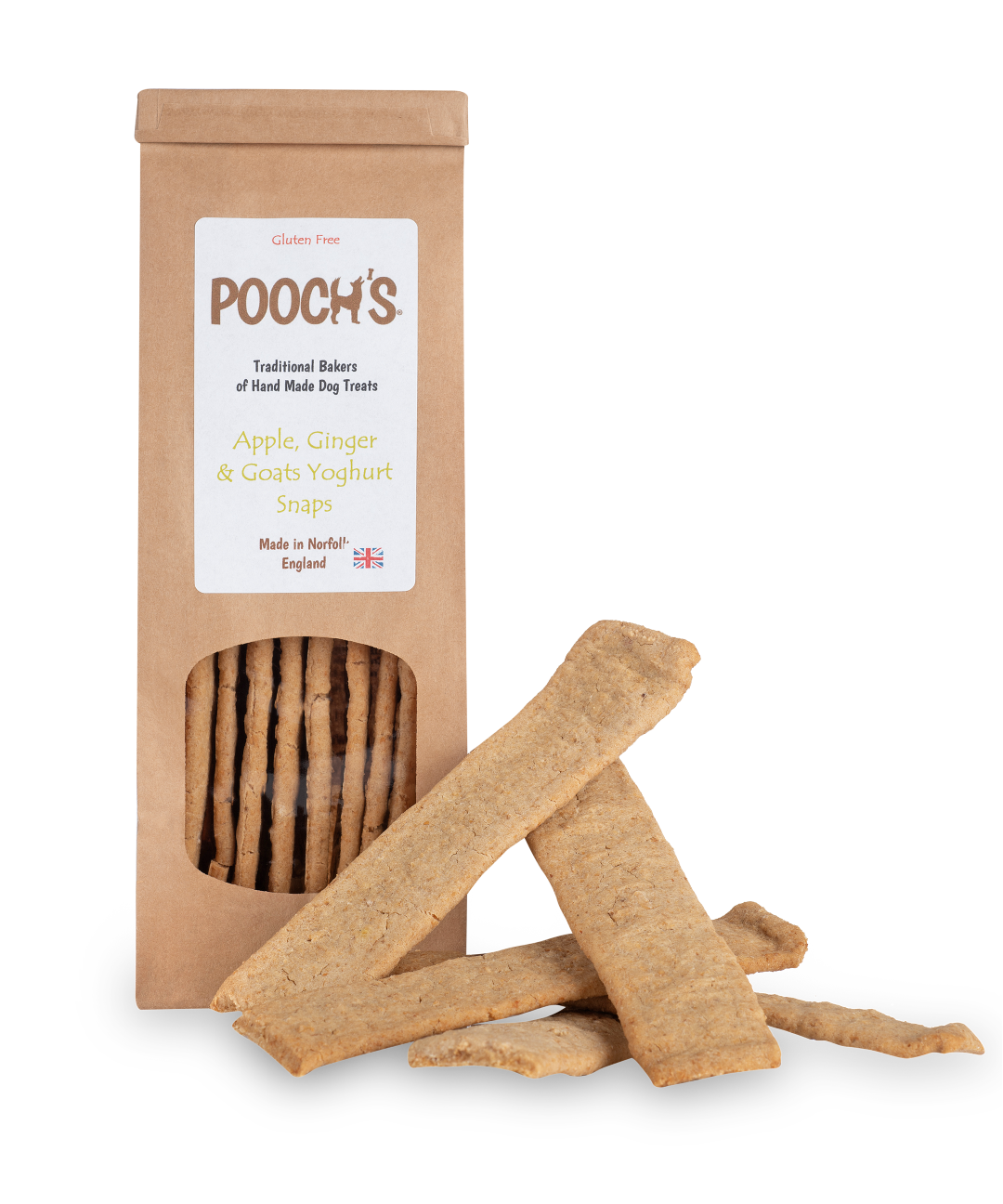 Poochs Apple, Ginger & Goats Yoghurt Snaps (Gluten Free)