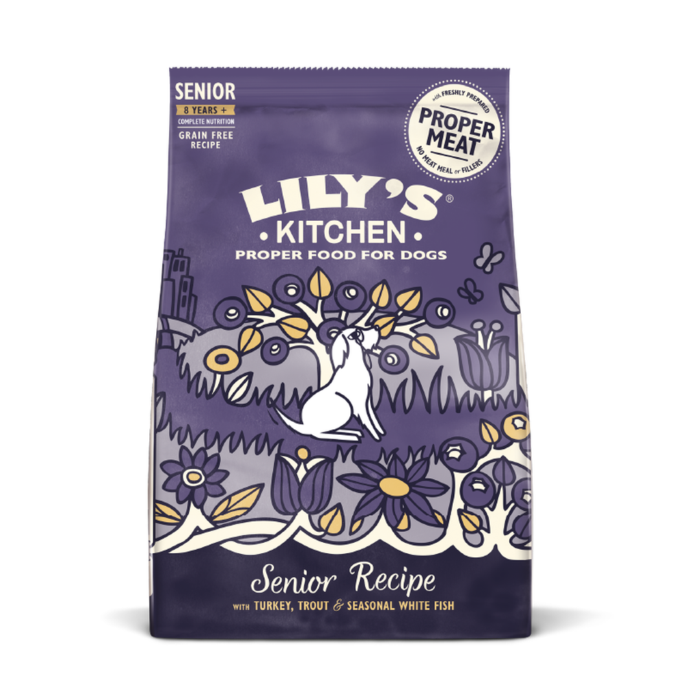 Lily's Kitchen Turkey & Trout Dry Food for Senior Dogs (2.5kg)