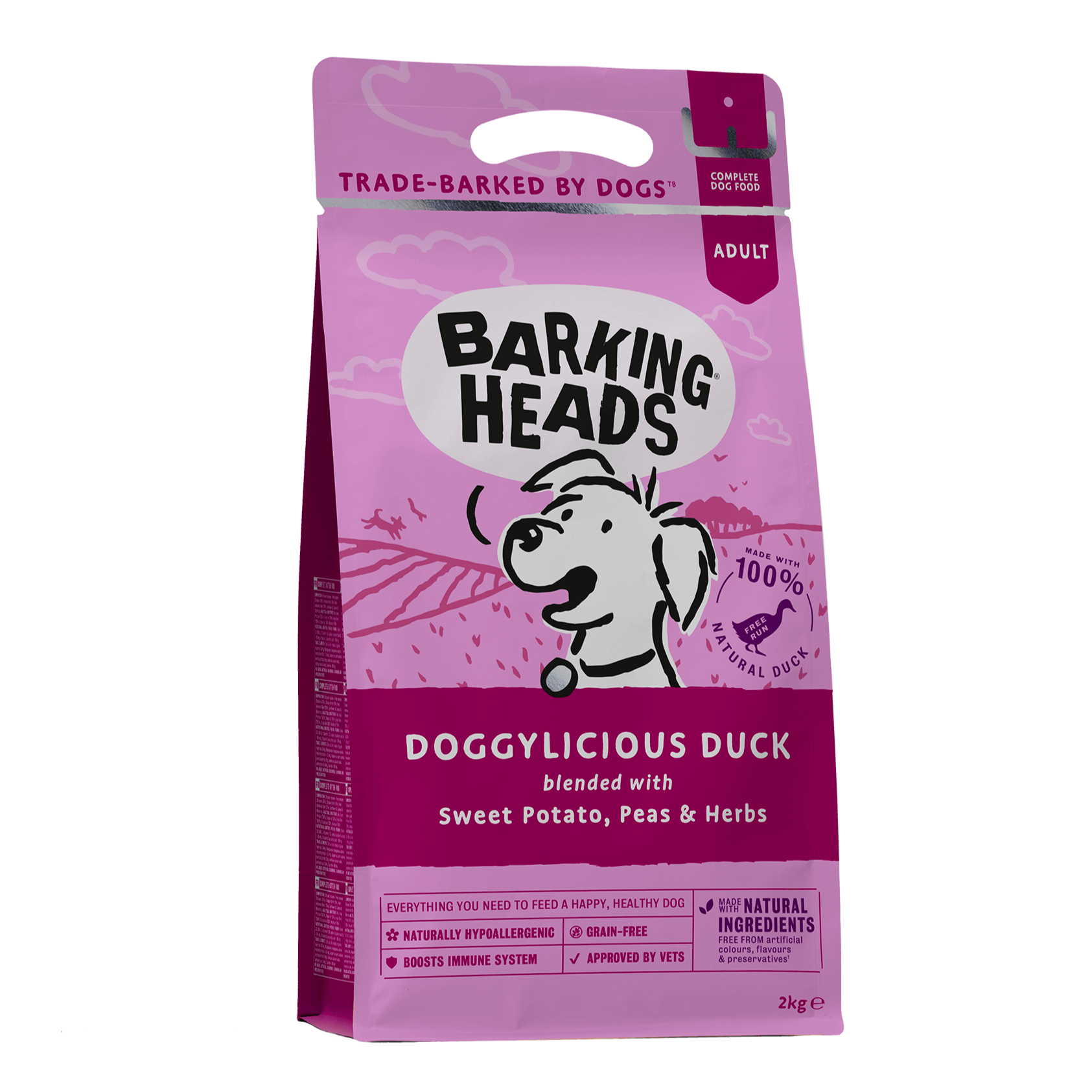 Barking Heads Doggylicious Duck Dry Food For Dogs (2kg)