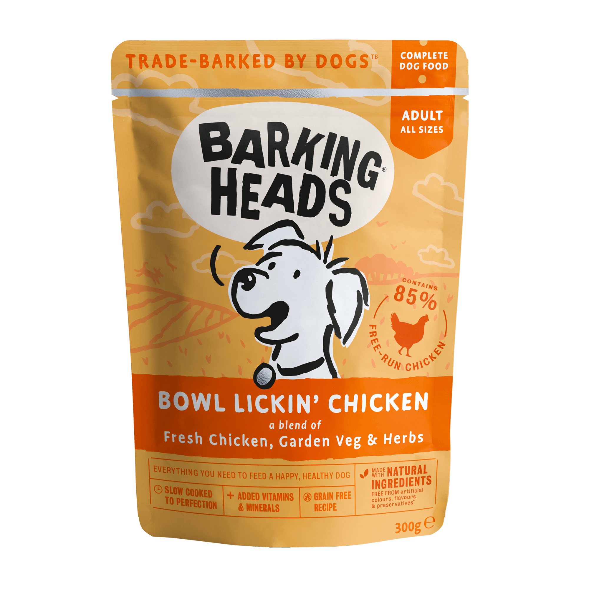 Barking Heads Bowl Lickin' Chicken Wet Food Pouch (300g)