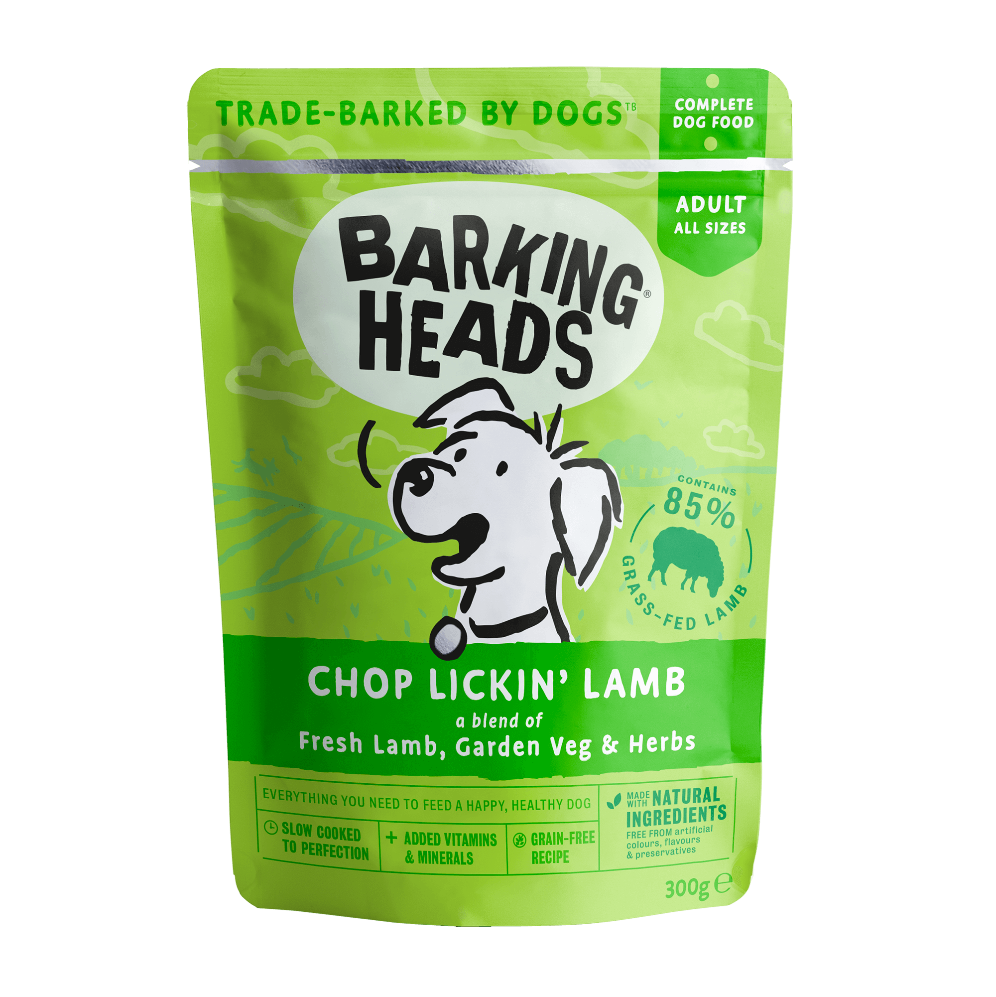 Barking Heads Chop Lickin' Lamb Wet Food Pouch (300g)