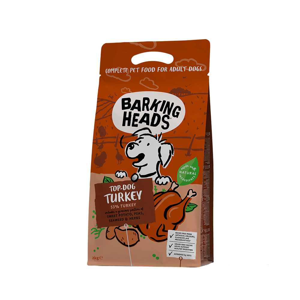 Barking Heads Top Dog Turkey Dry Food For Dogs (2kg)