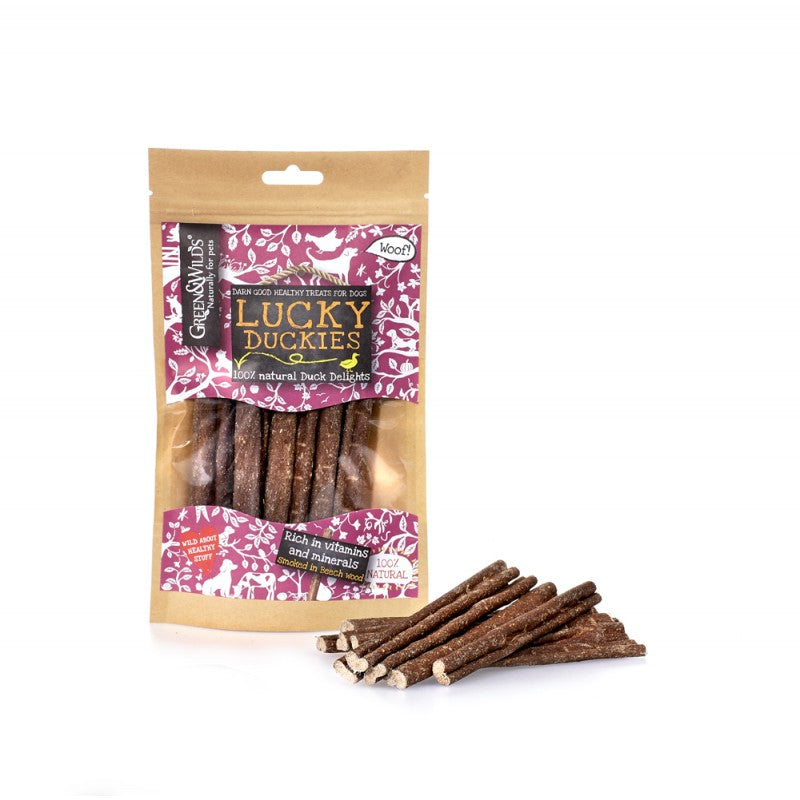 Green & Wilds Lucky Duckies Duck Natural Dog Treats