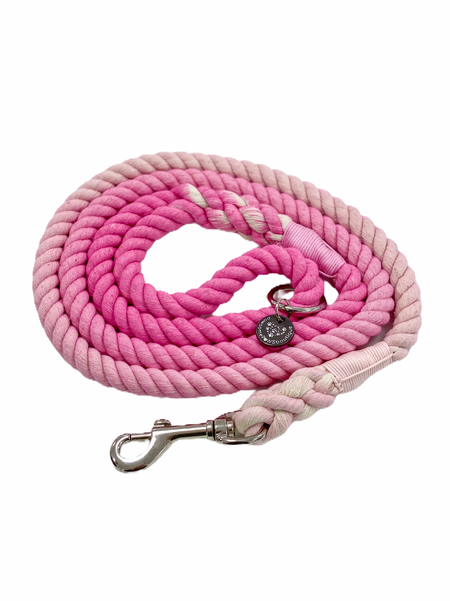 Pawsome Paws Boutique Rope Dog Lead - Raspberry Ripple