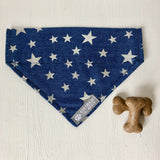 Charlie & Boo Denim Star Dog Bandana