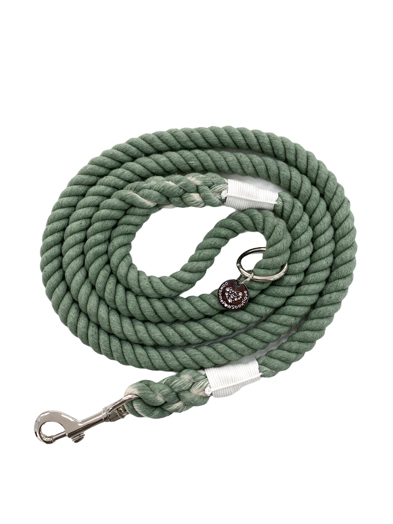 Pawsome Paws Boutique Rope Dog Lead - Khaki