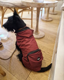 Burties Boutique Dog Rain Coat Burgundy