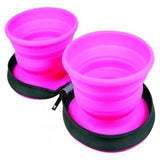 Kiwi Walker Double Travel Food/Water Bowl In Case for Dogs