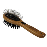 Bamboo Groom Combo Dog Brush with Bristles & Stainless steel pins