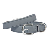 Earthbound Double Leather Dog Collar Grey