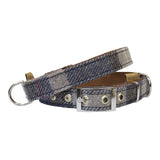 Earthbound Tweed Collection Dog Collar Grey Check
