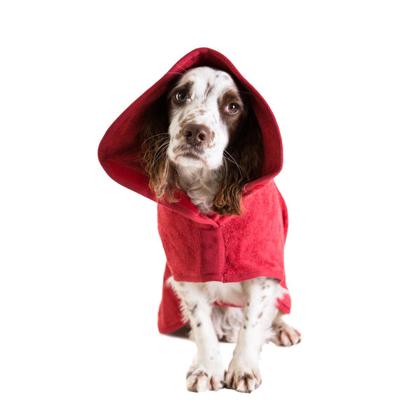 Ruff and Tumble Classic Dog Drying Coat Red Brick My Furry Friends